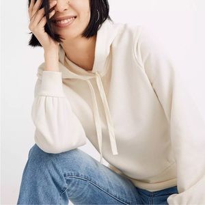 Madewell Bubble Sleeve Hoodie Crop Sweatshirt Sweater XXS